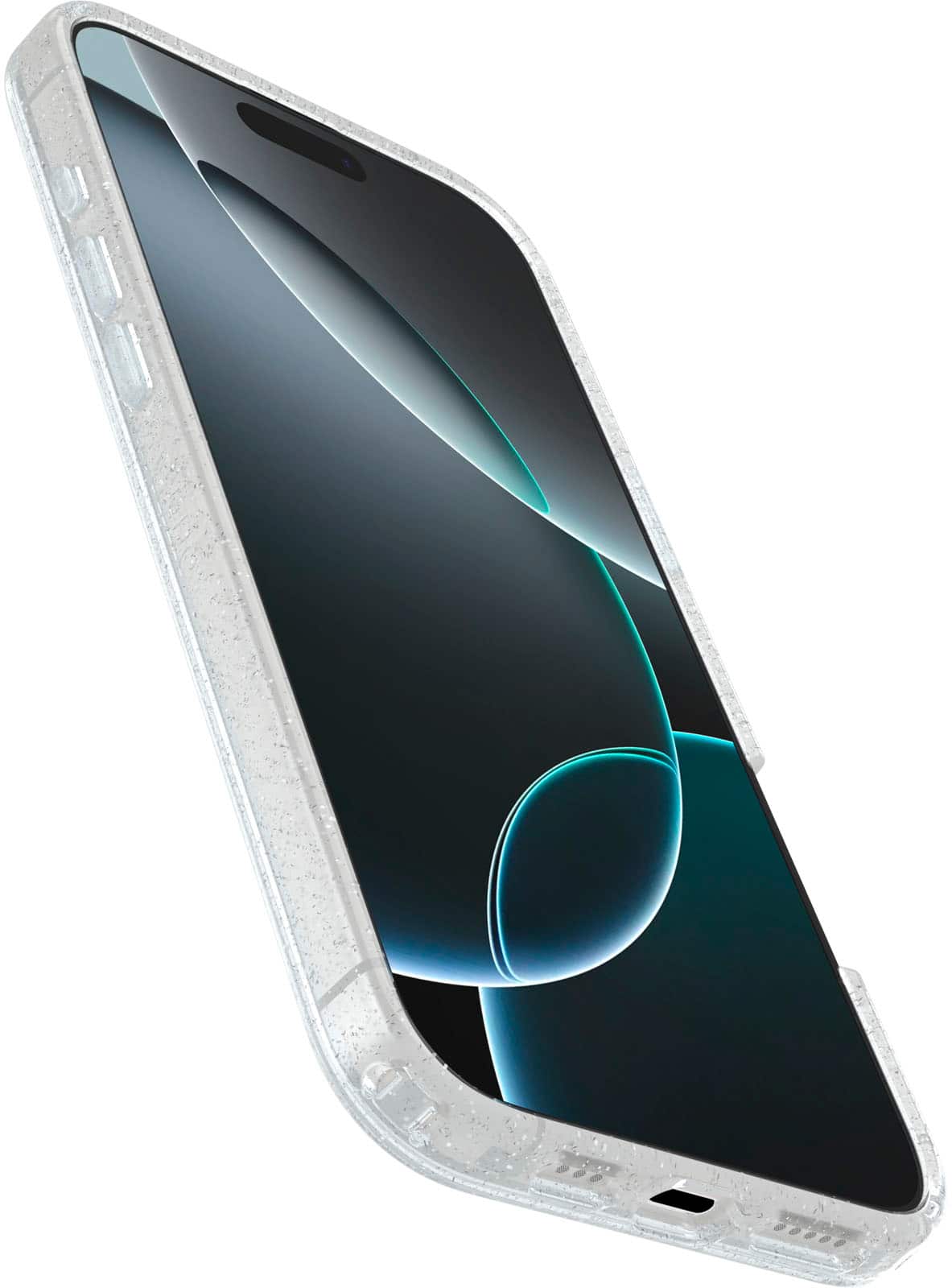 Left. OtterBox - Symmetry Series Hard Shell for MagSafe for Apple iPhone 16 Pro Max - Stardust.