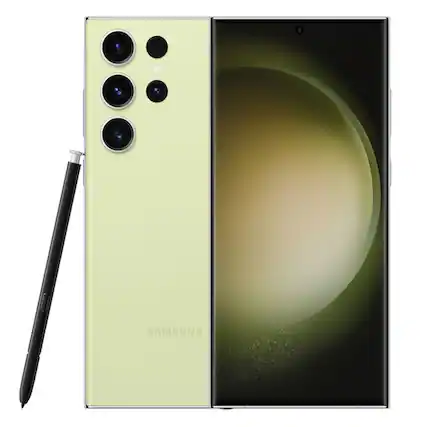 Front. Samsung - Samsung Galaxy S23 Ultra 1TB S918U Unlocked - Lime.