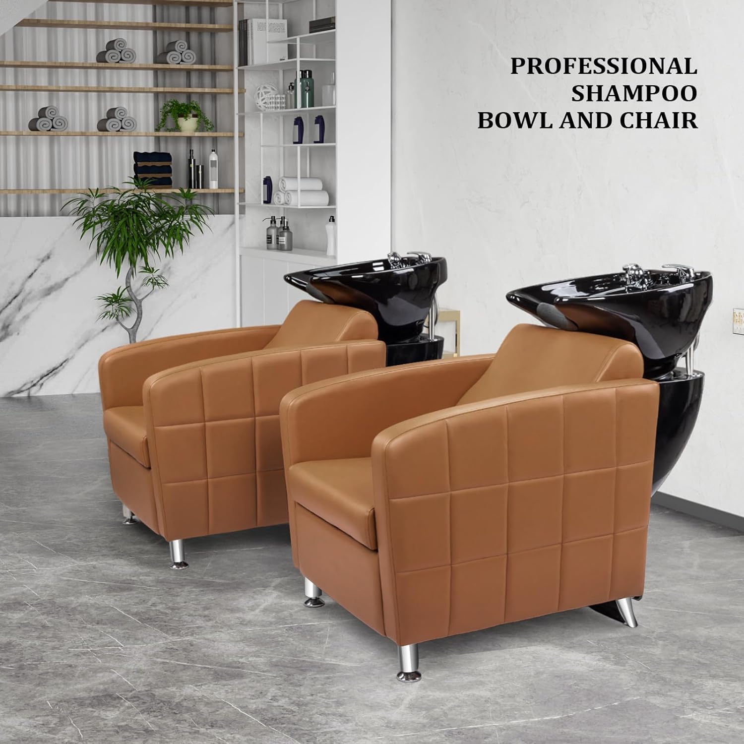 PROFESSIONAL SHAMPOO BOWL AND CHAIR