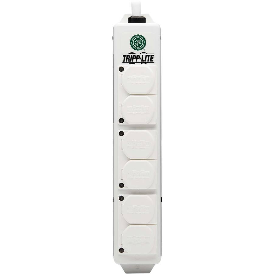 Alt View 7. Tripp Lite - Eaton Tripp Lite Series Safe-IT UL 2930 Medical-Grade Power Strip for Patient Care Vicinity, 6 Hospital-Grade Outlets - White.