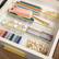 Alt View 14. Martha Stewart - Kerry Set of 8 Plastic Stacking Desk Drawer Organizers with Gold Trim - 9 x 3 - Clear/Gold Trim.
