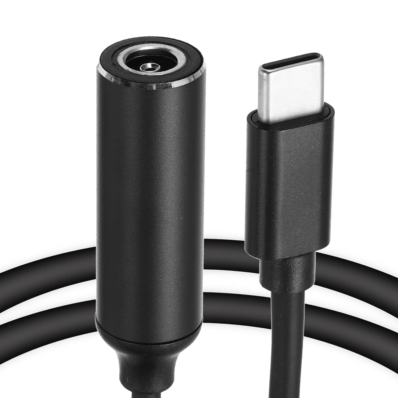 Unique Bargains - 0.6FT USB C to DC 6.5mmx1.4mm PD Charging Cable, 5/9/20V 65W 3.25A, for Router, Camera, TV Box, Desk Lamp - Black