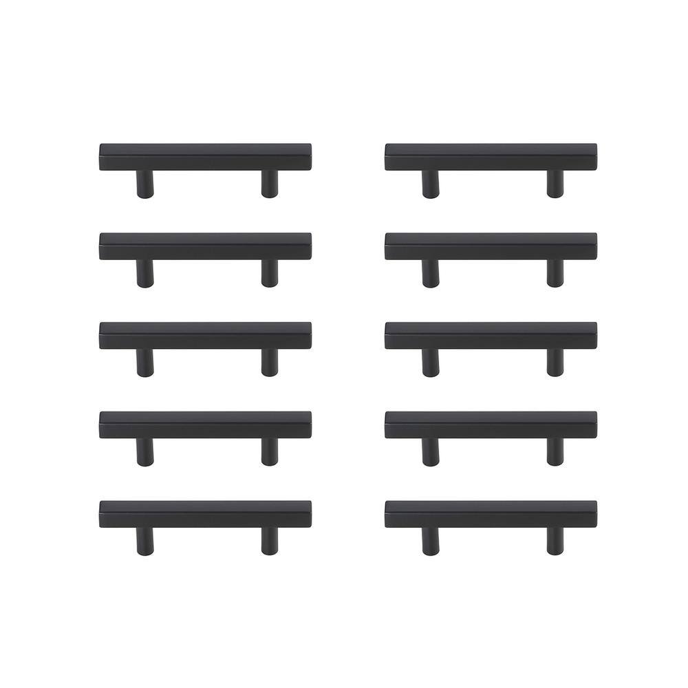 Alt View 2. Elegant Decor - Dior 3" Center to Center Matte Black Bar Pull Multipack (set of 10) - Matte Black.