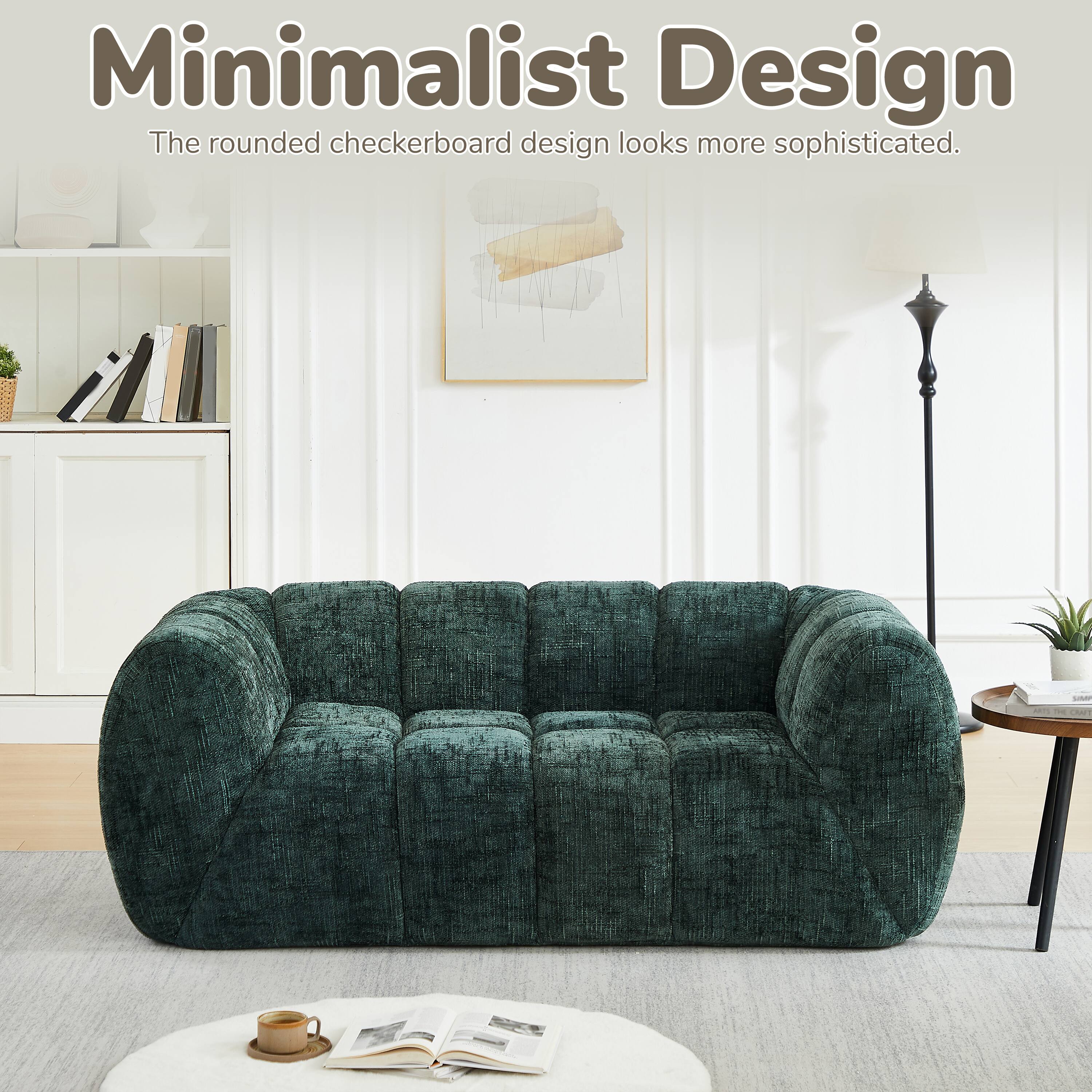 Minimalist Design  
The rounded checkerboard design looks more sophisticated.