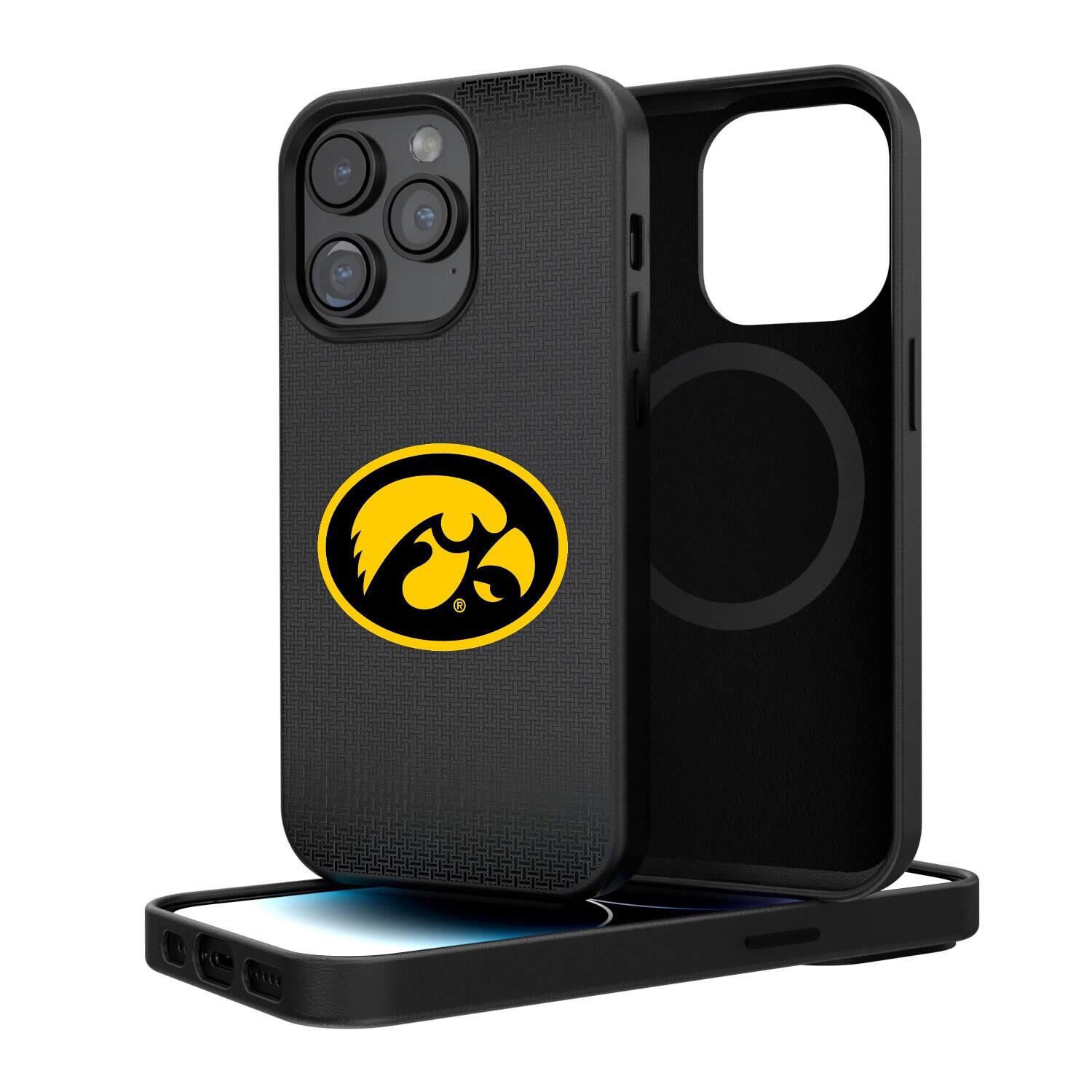 Keyscaper - NCAA - Iowa Hawkeyes Linen Logo iPhone Magnetic Bump Case - 15 Pro Max - Black price history on PriceWatchPro
