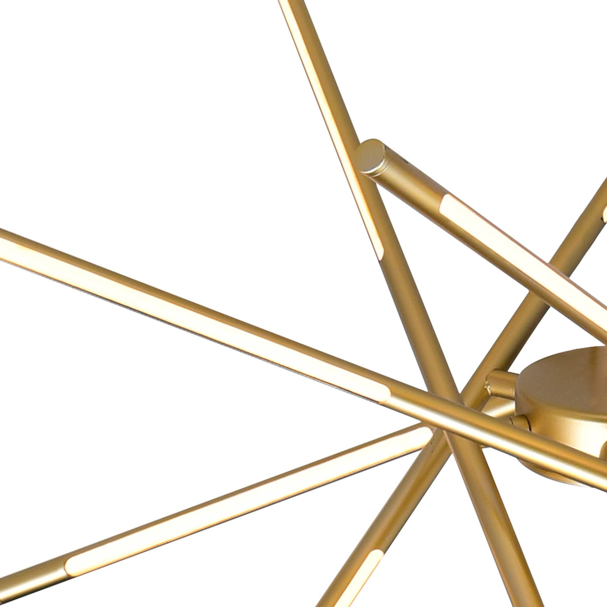 Back. CWI Lighting - Oskil LED Integrated Chandelier With Satin Gold Finish - Satin Gold.