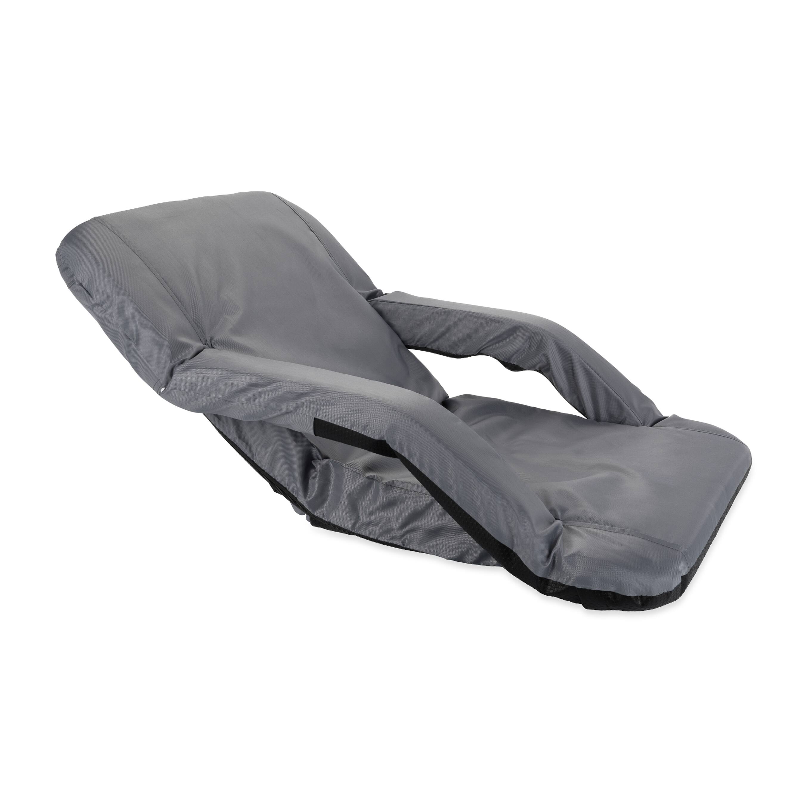 Alt View 10. Camco - Camco Portable Stadium Seat Foldable Padded Cushion Back Support, Armrests, Grey - Grey.