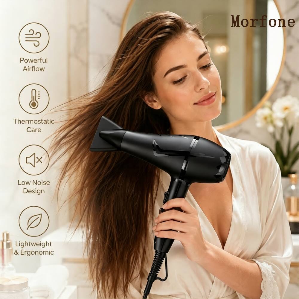 Morfone Powerful Airflow Thermostatic Care Low Noise Design Lightweight & Ergonomic