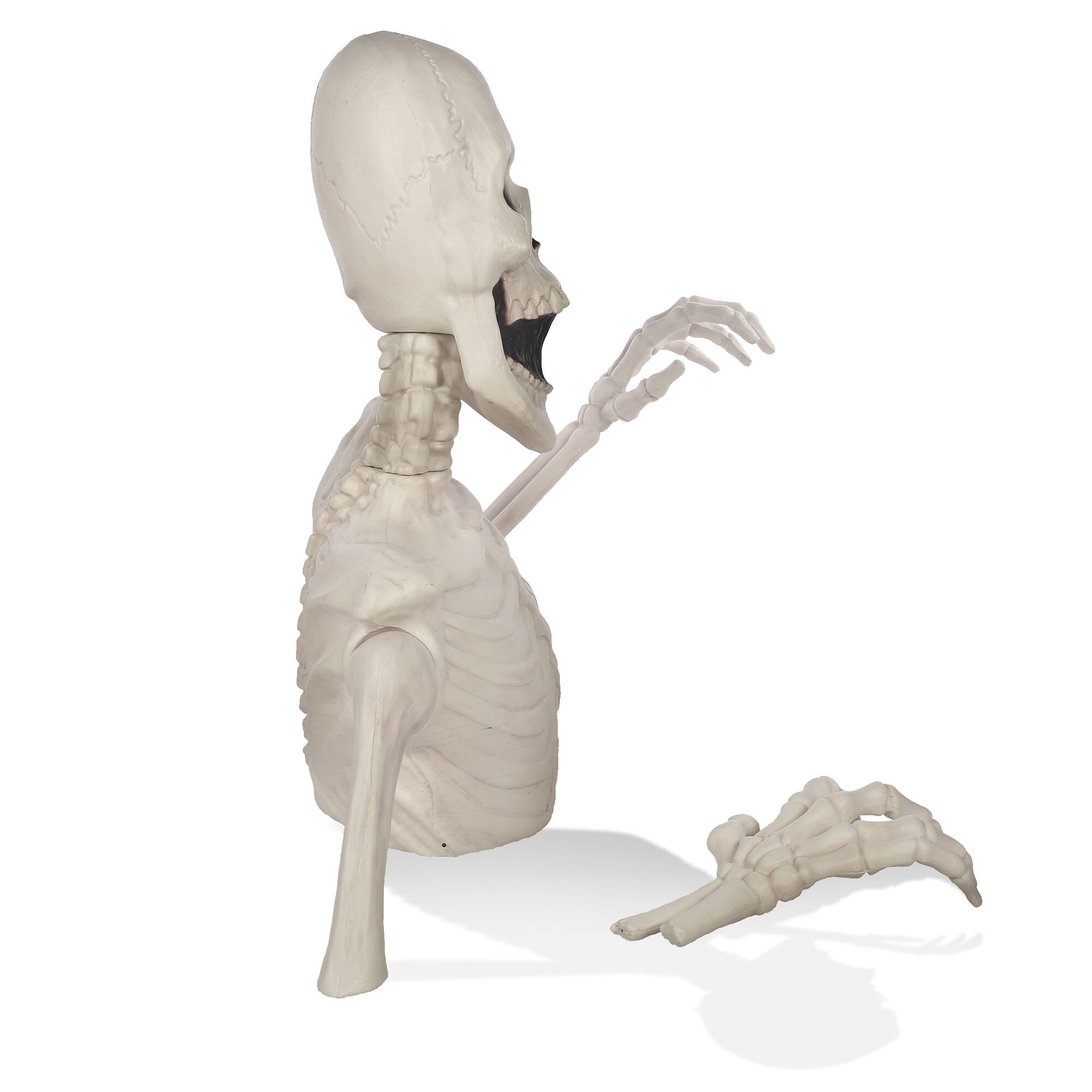 Alt View 4. BOO BOX - Halloween Groundbreaking Skeleton - Scary Outdoor Halloween Yard Decor - White.