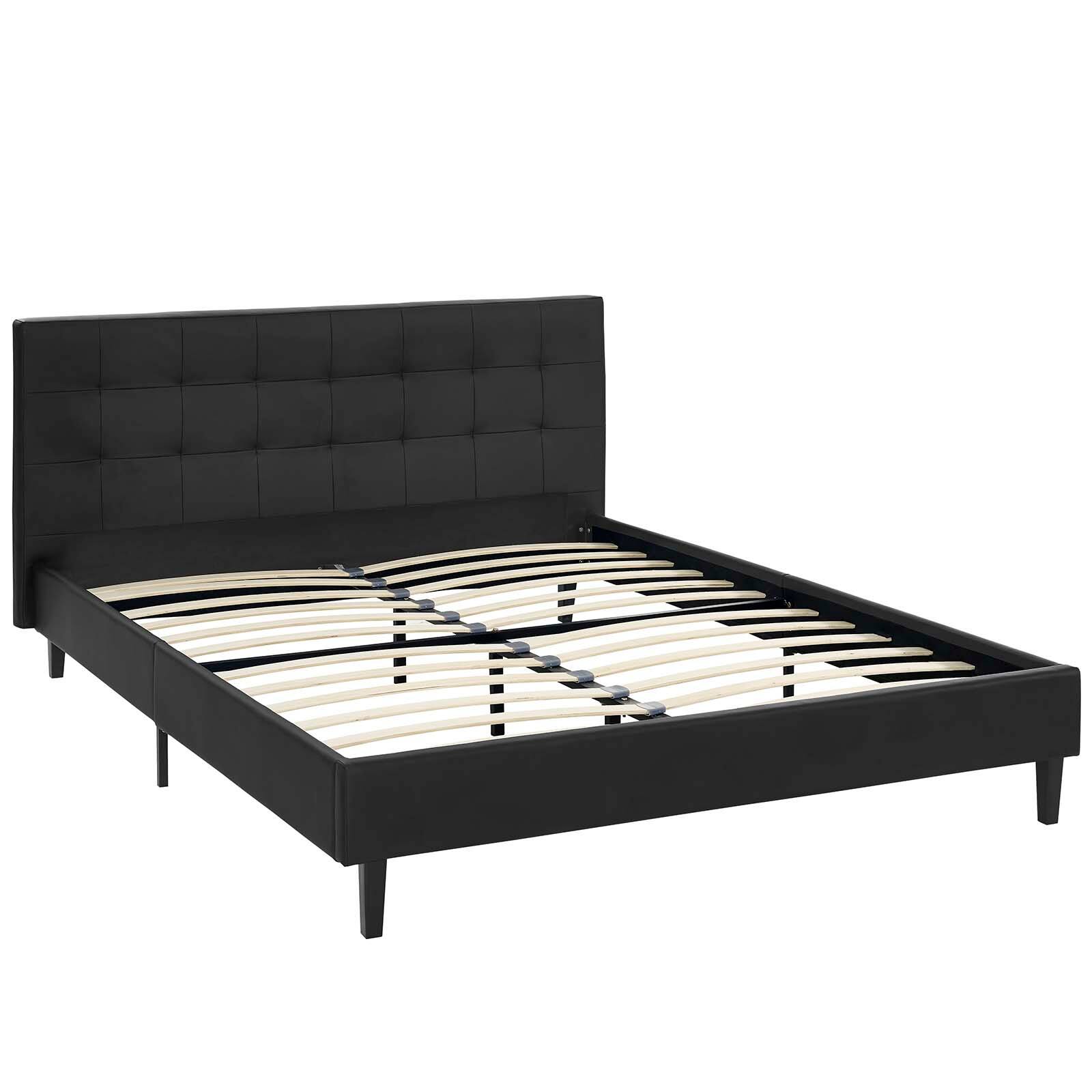 Left. Modway - Mia Vinyl Twin Bed - White.