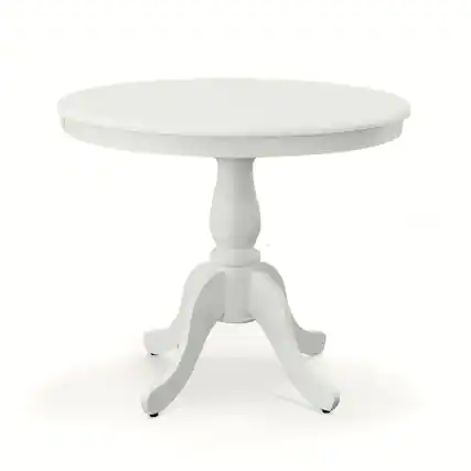 Front. Carolina Chair & Table - Fairview 36" Round Pedestal Dining Table - White - White.