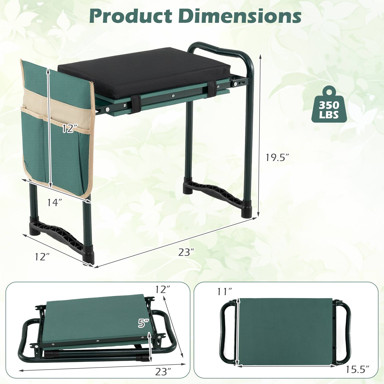 Product Dimensions: 12" x 350 LBS x 19.5" x 14" x 12" x 23" x 12" x 11" x 5" x 23" x 15.5"