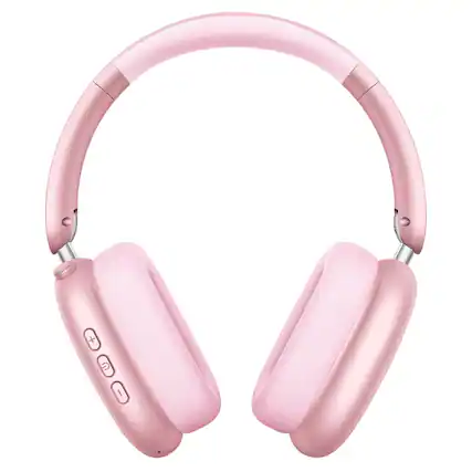 Front. GlowWise - Wireless Active Noise Cancelling Headphones Bluetooth 5.3, Hi-Res Audio, 48H Playtime, Foldable Over-Ear Compatible - Pink.