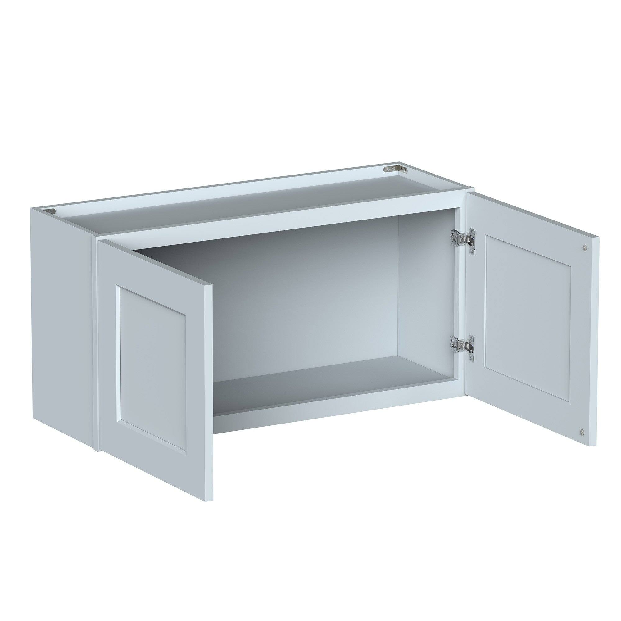 Alt View 2. Boyel Living - 36in.W x12in.D x18in.H Dove Gray WALL CABINET Fully assembled Cabinet With Two HDF Doors - Gray.