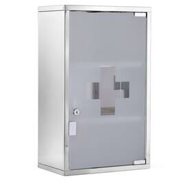 Homcom - x 20" Lockable Medicine Cabinet - Silver