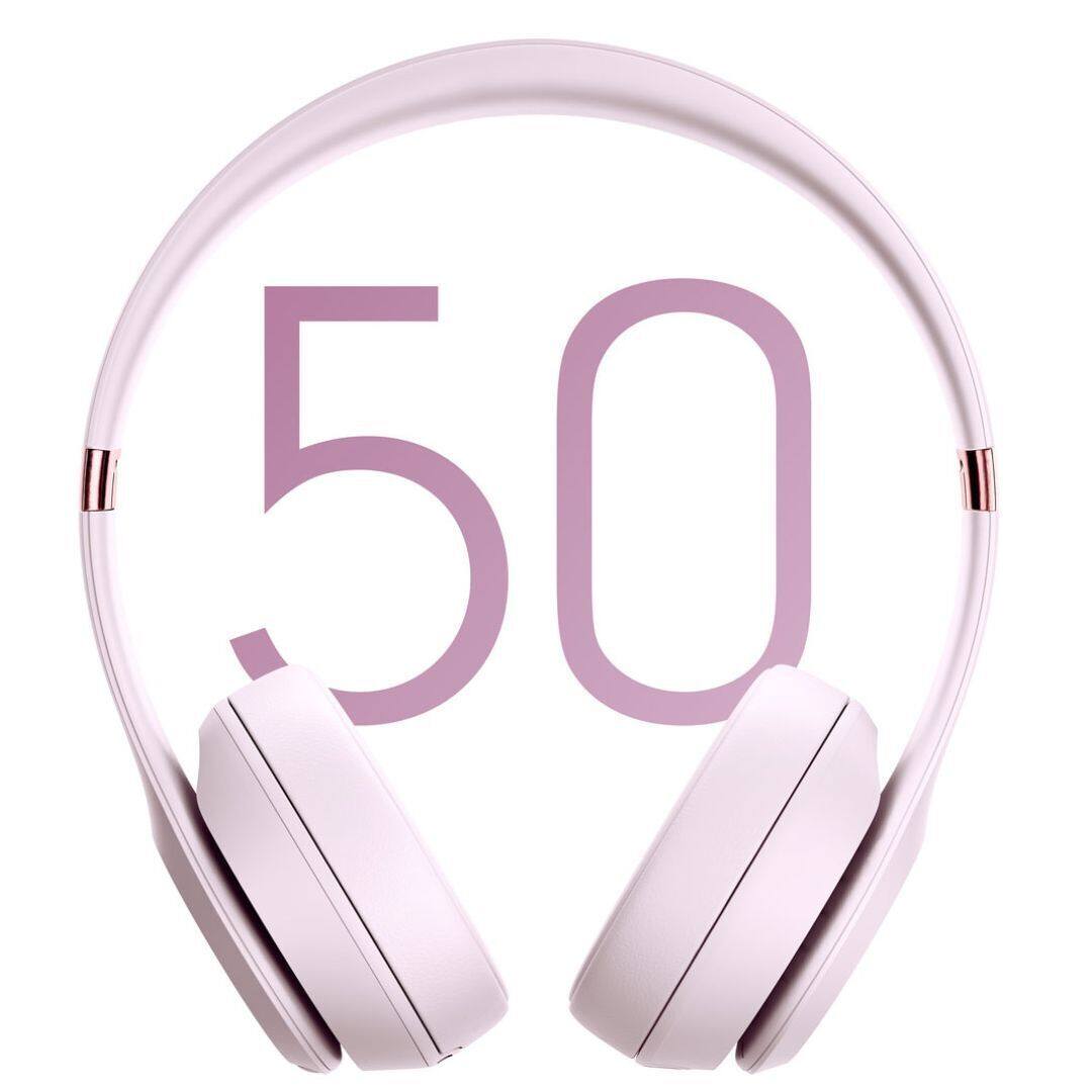 Angle. Beats - Beats Solo 4 Bluetooth Wireless On Ear Cloud Pink Headphones with Built In DAC(Refurbished) - Black.