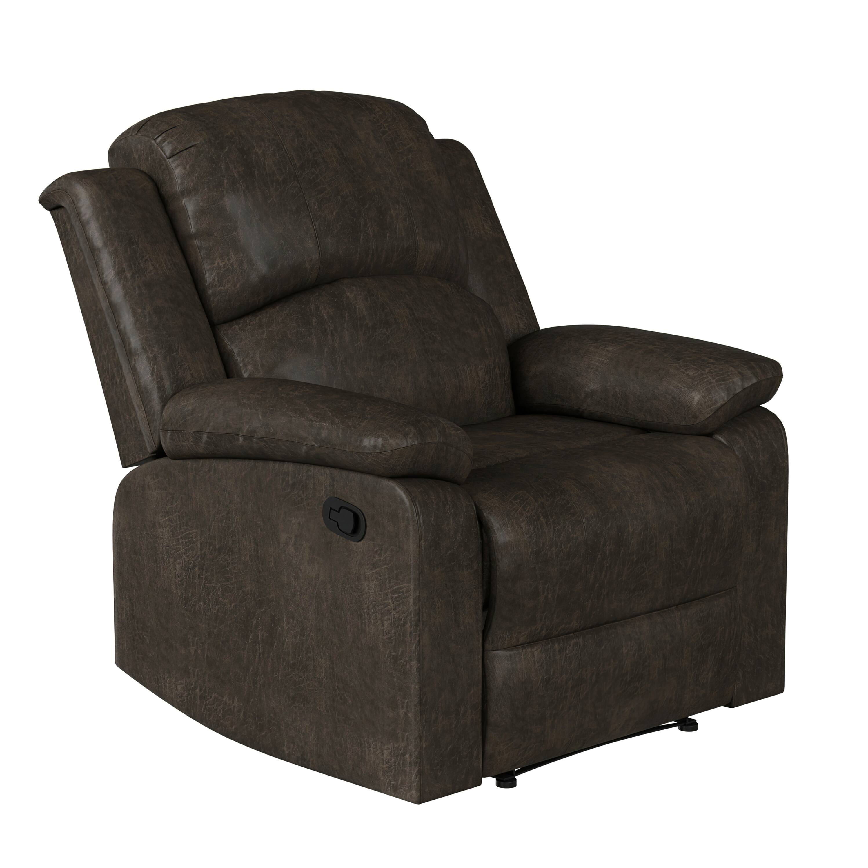 Relax A Lounger – Dorian Recliner in Faux Leather – Dark Brown Sansujyuku sansujyuku.com