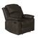 Angle Zoom. Relax A Lounger - Dorian Recliner in Faux Leather - Dark Brown.