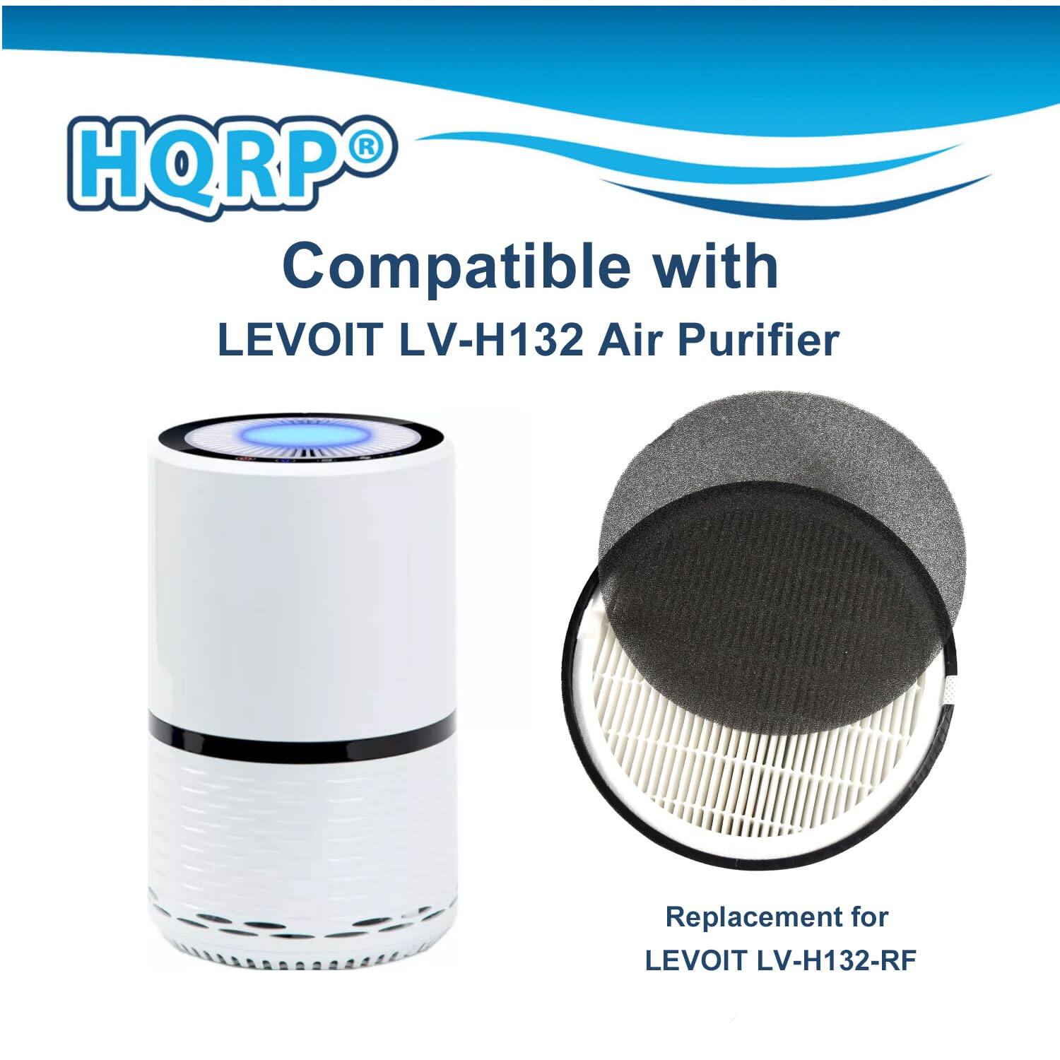HQRP Compatible with LEVOIT LV-H132 Air Purifier Replacement for LEVOIT LV-H132-RF