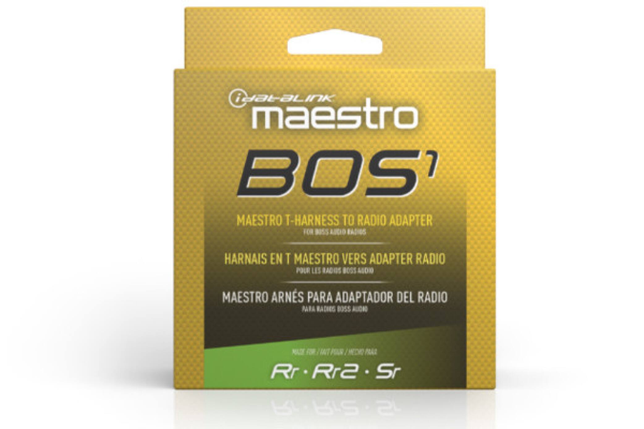 iDataLink Maestro BOS' MAESTRO T-HARNESS TO RADIO ADAPTER FOR BOSS AUDIO HARNAIS EN T MAESTRO VERS ADAPTER RADIO POUR LES RADS BOSS AUDIO MAESTRO ARNES PARA ADAPTADOR DEL RADIO PARA BADIES BOSS
