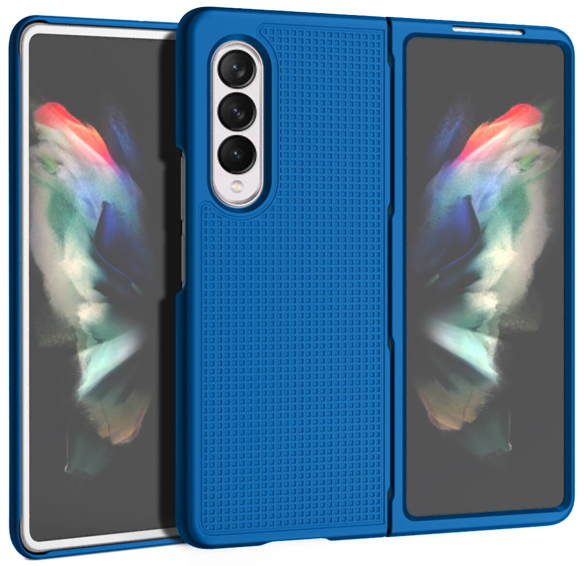 Alt View 6. Nakedcellphone - Slim Case and Belt Clip Holster Combo for Samsung Galaxy Z Fold 3 (SM-F926, 2021) - Blue.