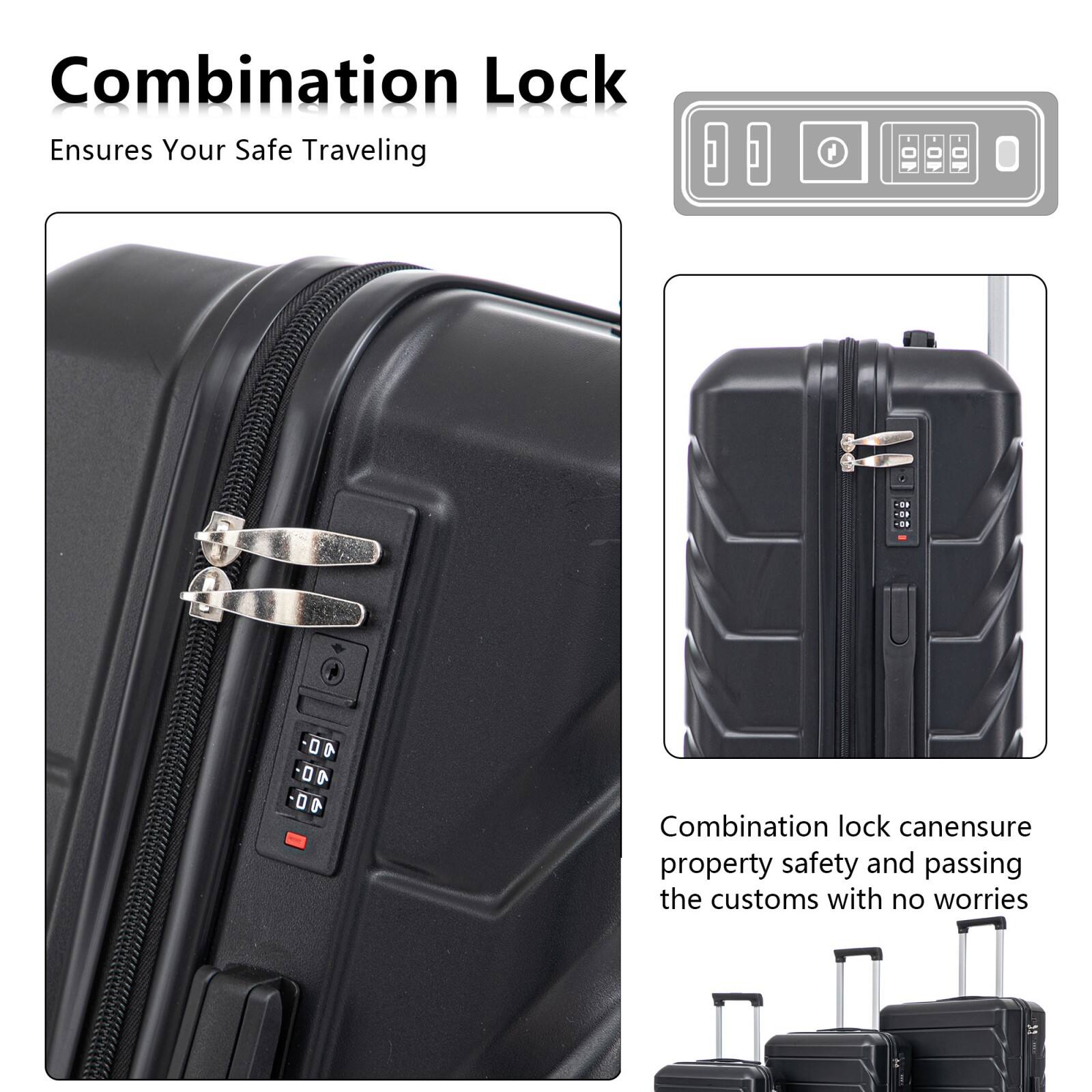 Combination Lock  
Ensures Your Safe Traveling  

Combination lock can ensure property safety and passing the customs with no worries