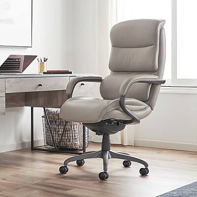 Alt View 2. La-Z-Boy - La-Z-Boy Aberdeen Bonded Leather Executive Chair, Beige (LF51122) - Beige.