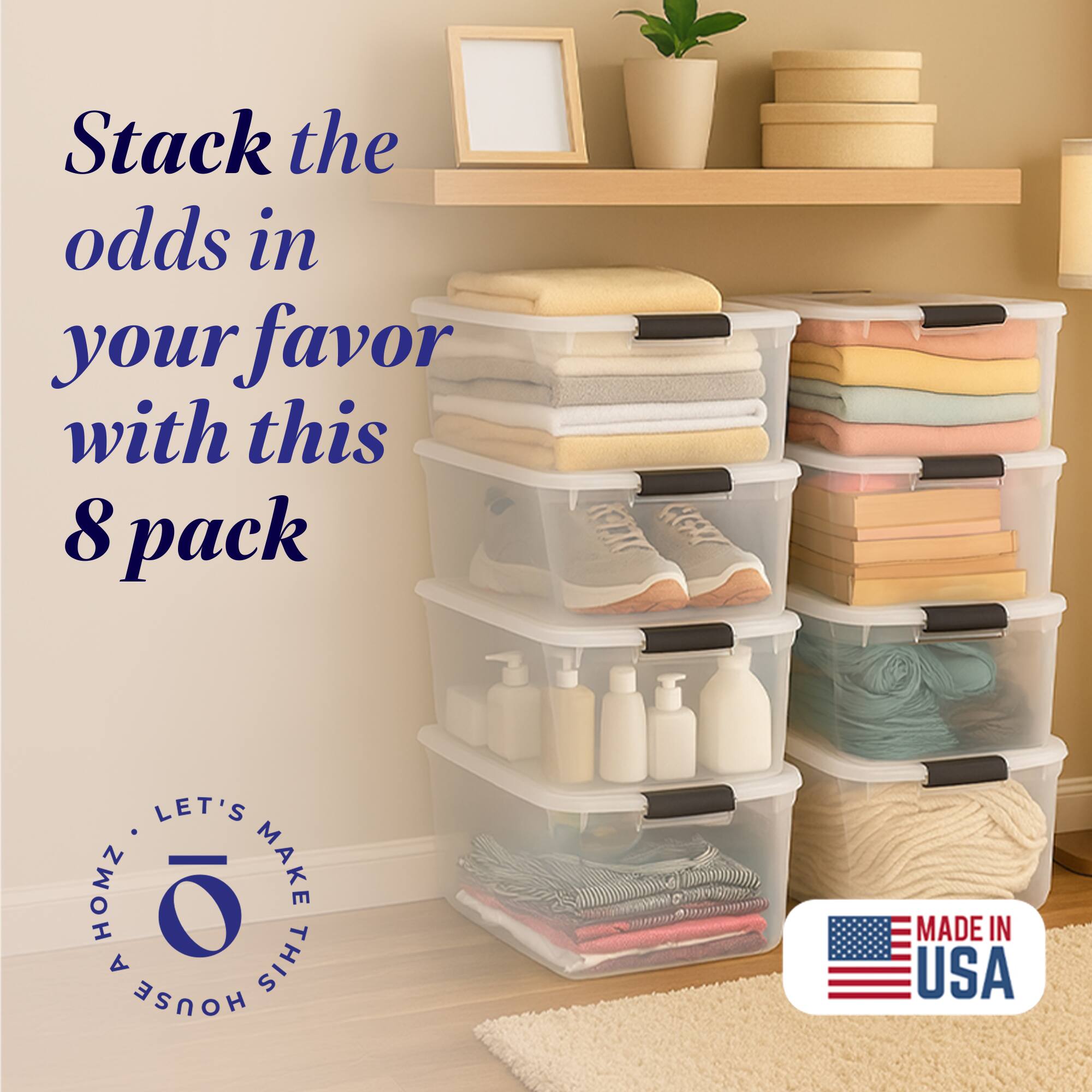 Stack the odds in your favor with this 8 pack

LET'S HOMZ MAKE A THIS HOUSE

MADE IN USA