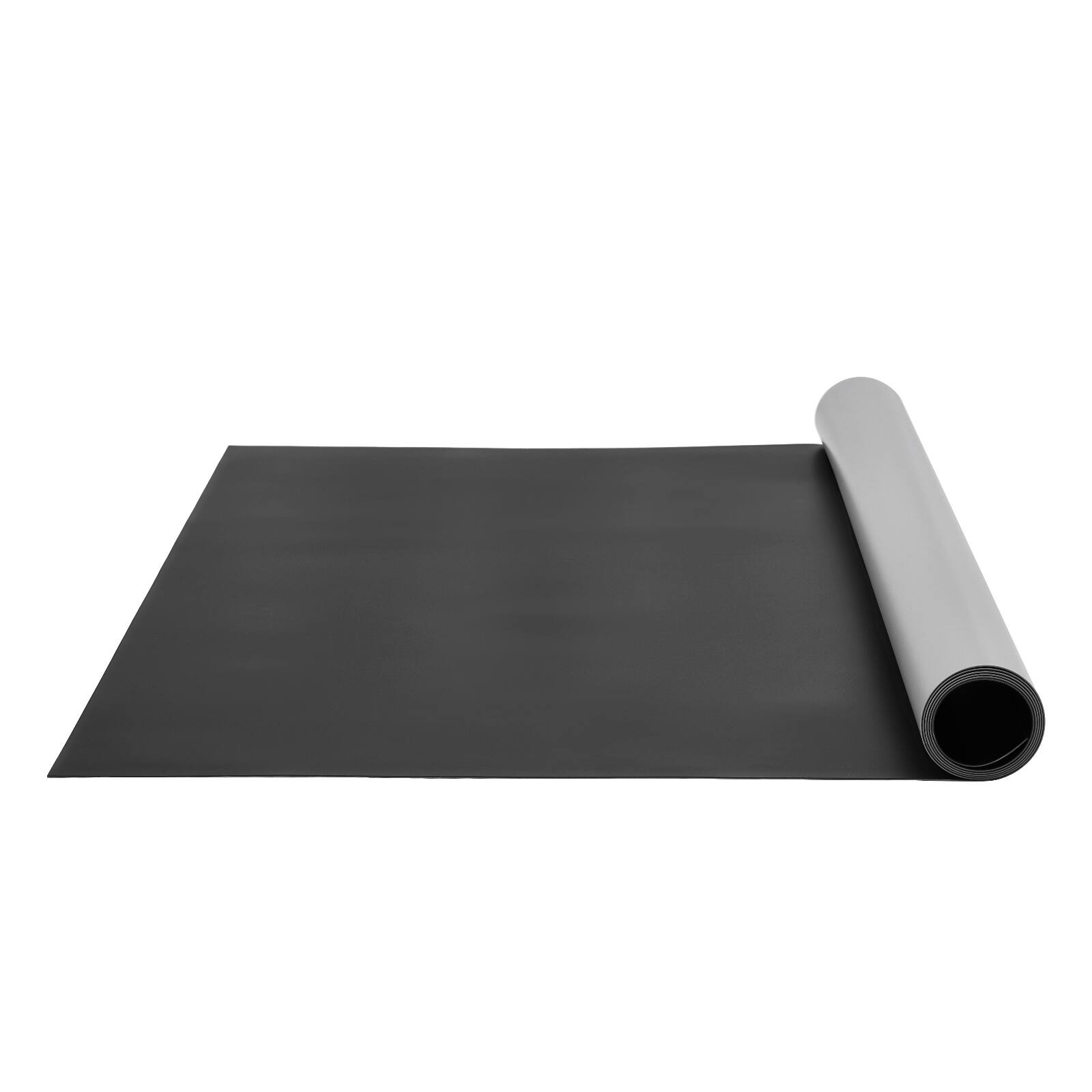 Alt View 5. VEVOR - Dance Floor, 6.6' x 3' Portable Yoga Mat with Organizer Bag, 1.5 mm Thick Workout Mats, Non-slip Floor Mats - Black,Gray.