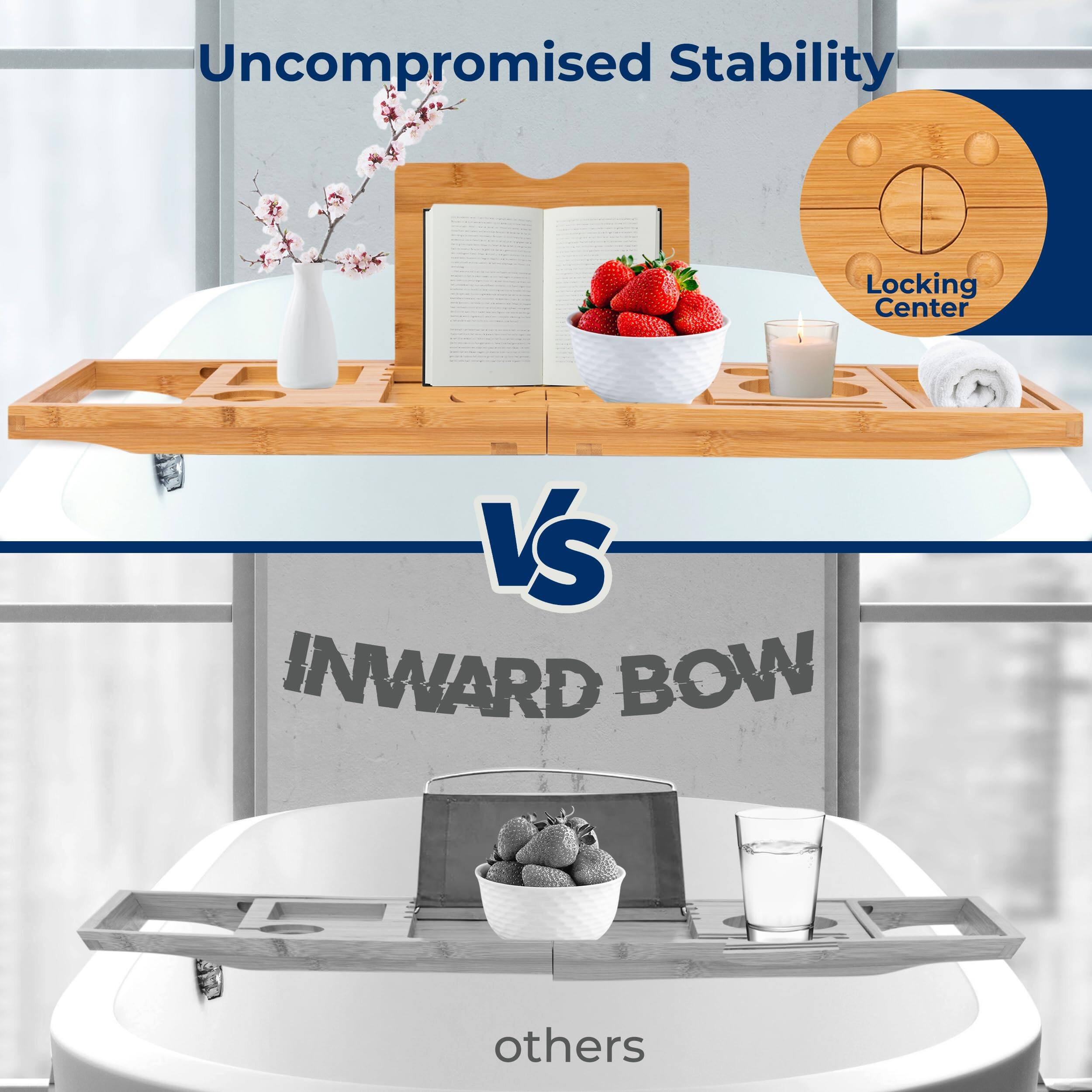 Uncompromised Stability  
Locking Center  
VS  
INWARD BOW  
others