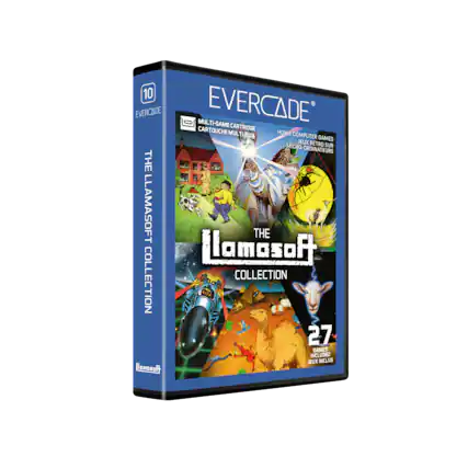 10 EVERCADE MULTI-GAME EVERCADE CARTOUCHE CARTRIDGE MULTI-GAME HOME COMPUTER GAMES JEUX RETRO SUR MICRO ORDINATEURS THE LLAMASOFT THE Llamasoft COLLECTION COLLECTION 27 GAMES INCLUDED JEUX INCLUS - E (Everyone)