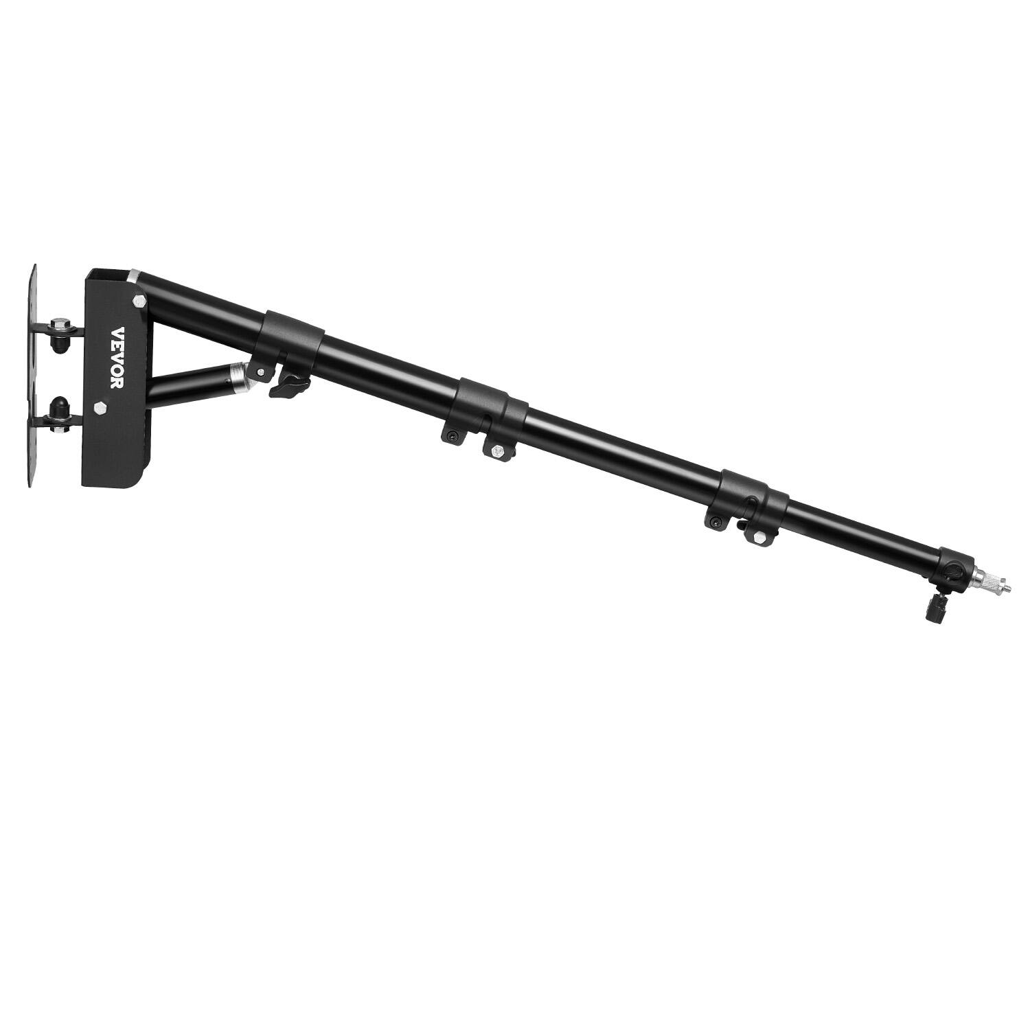 Alt View 5. VEVOR - Ring Light Wall Mount Boom Arm, 39.37 in/100 cm, Triangle Boom Arm Support 180° Rotation - Black.