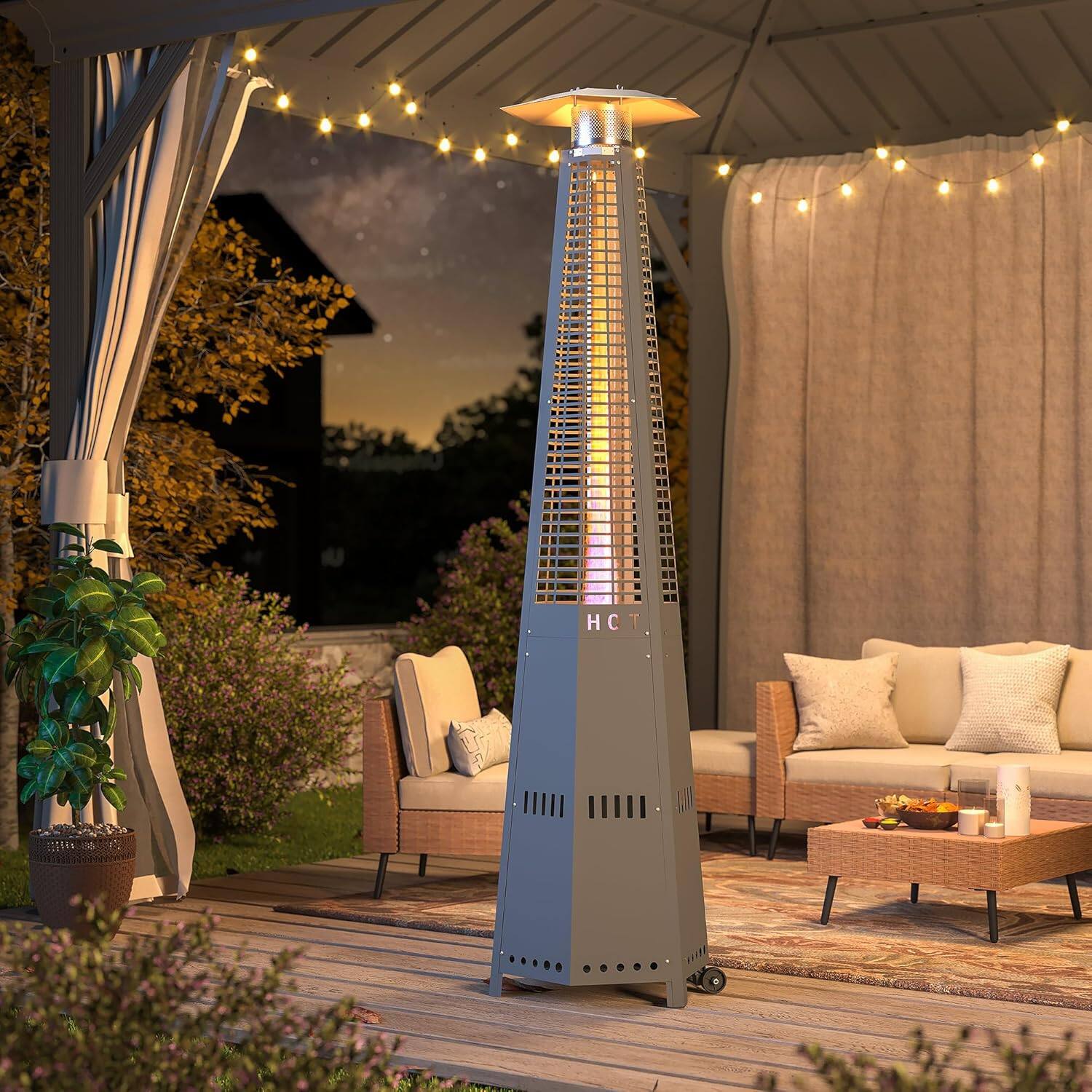 Angle. Decksplore - Hexagon Pyramid Patio Heater.