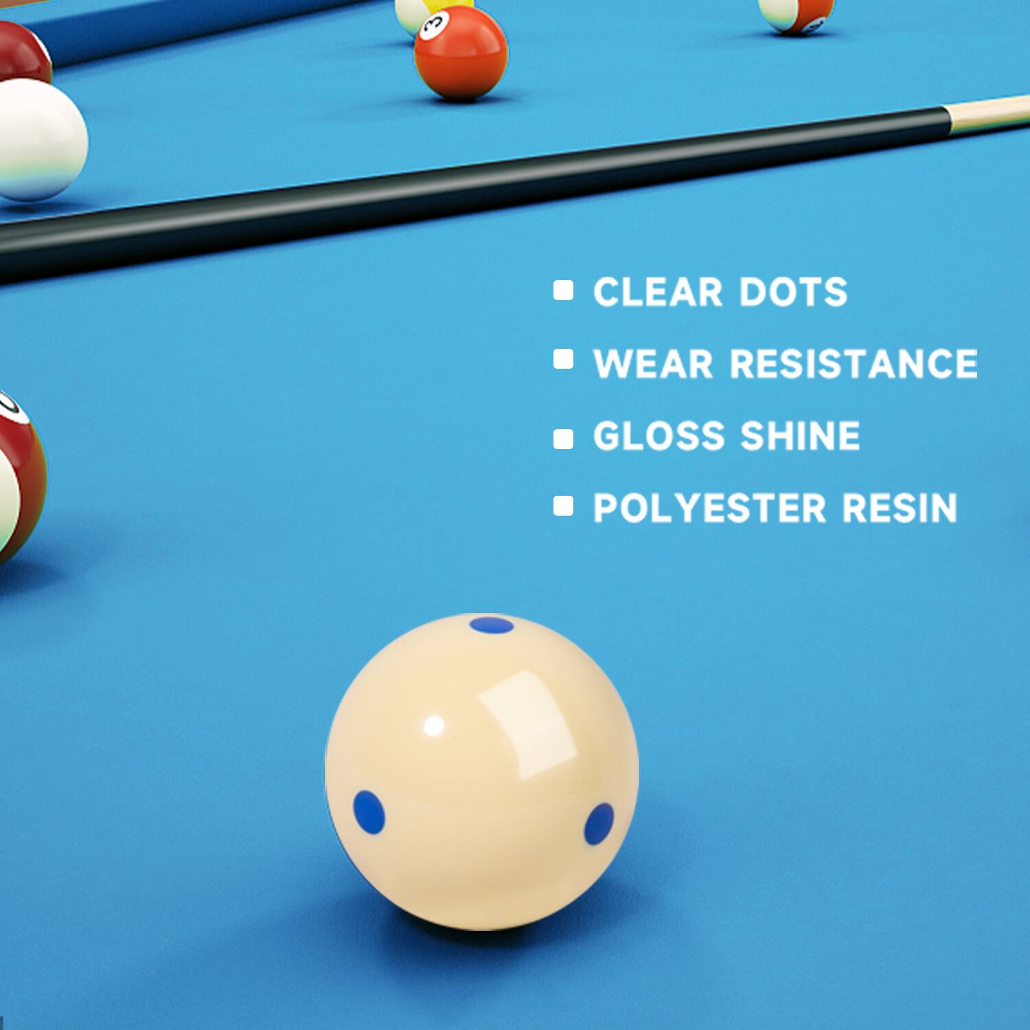 CLEAR DOTS, WEAR RESISTANCE, GLOSS SHINE, POLYESTER RESIN