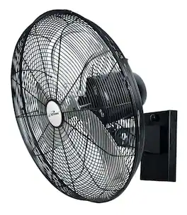 iLIVING - 20" Outdoor Oscillating Wall Fan, 4750 CFM, High Velocity, Weatherproof Motor, Variable Speed, for Garage & Patio - Black