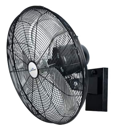 Front. iLIVING - 20" Outdoor Oscillating Wall Fan, 4750 CFM, High Velocity, Weatherproof Motor, Variable Speed, for Garage & Patio - Black.