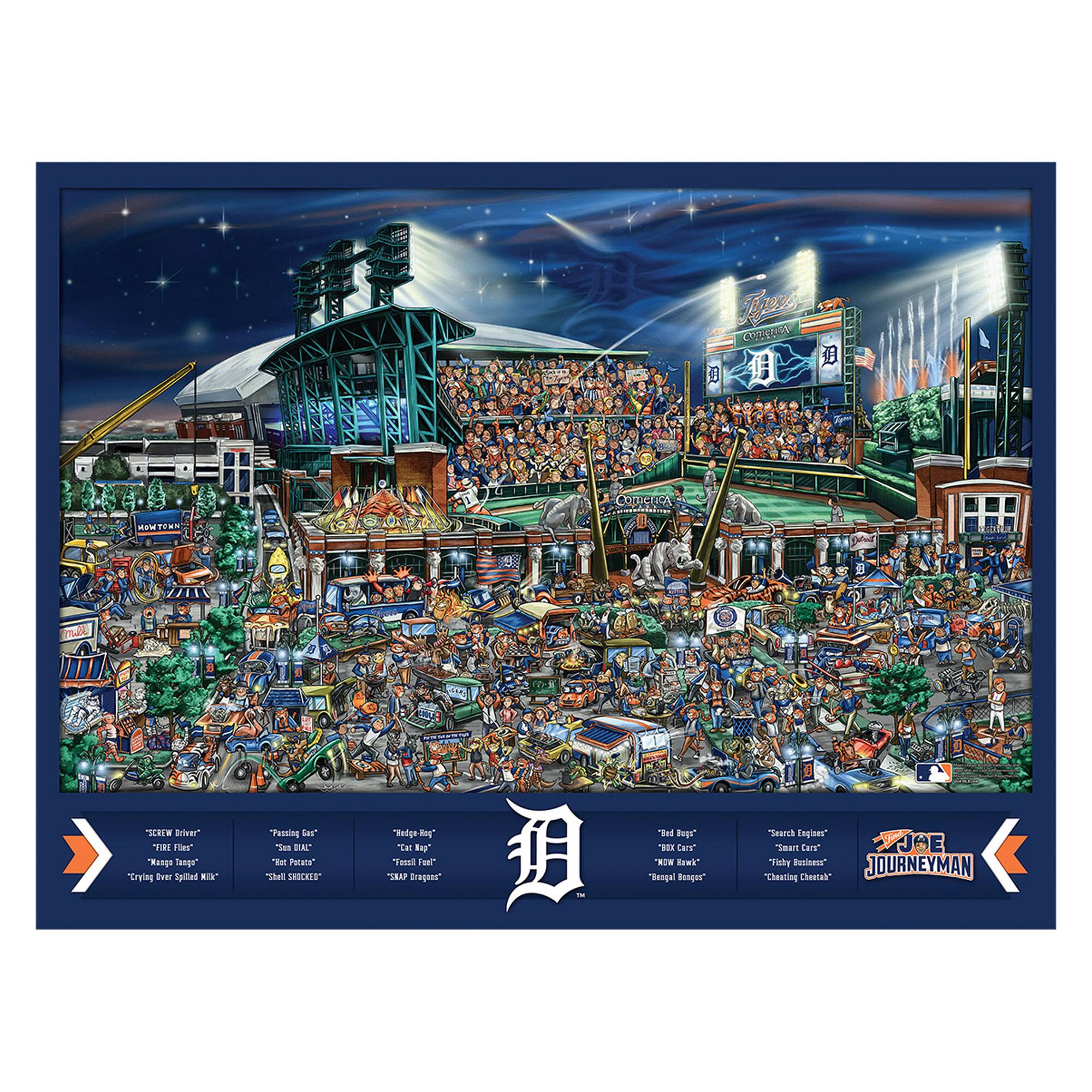 YouTheFan - Detroit Tigers 500-Piece Joe Journeyman Puzzle - Multicolor