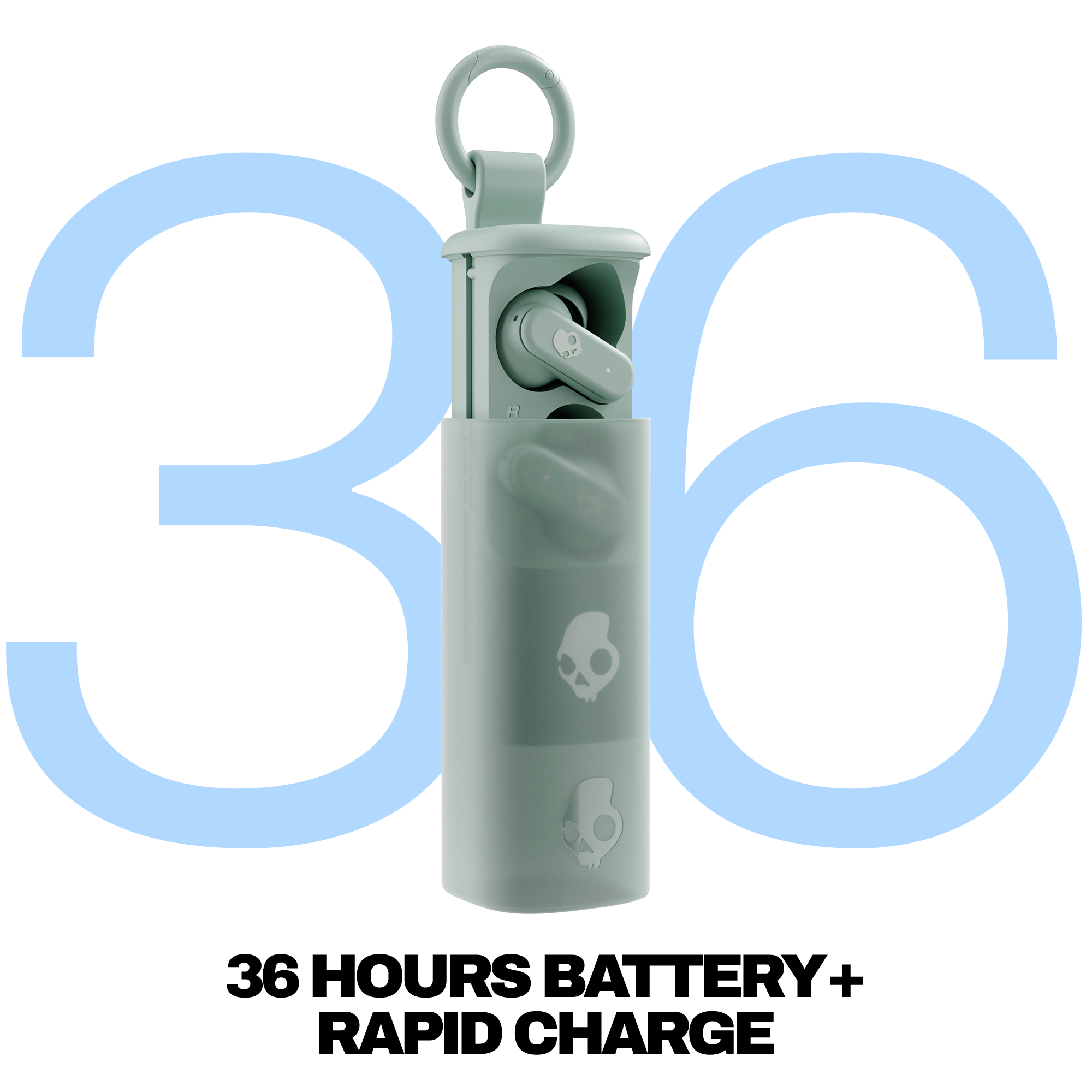 Angle. Skullcandy - Dime Evo True Wireless In-Ear Earbuds - Preppy Sage.