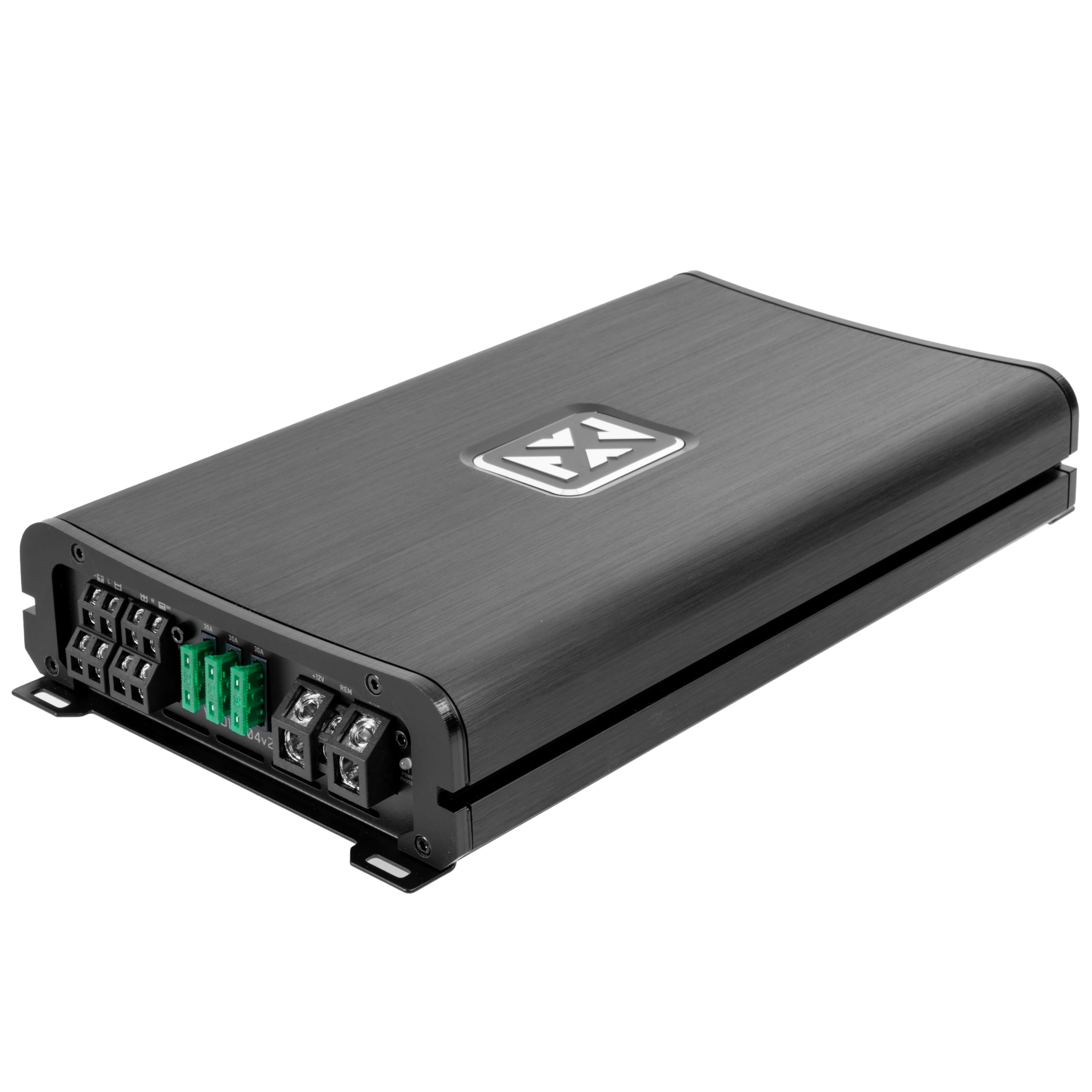 Back. NVX - VAD10004 v2 4-Channel Class D Amplifier, 1000W RMS, 2/4-ohm Stable, High/Low Pass X-Over, for Car/Marine/UTV/Motorcycle.