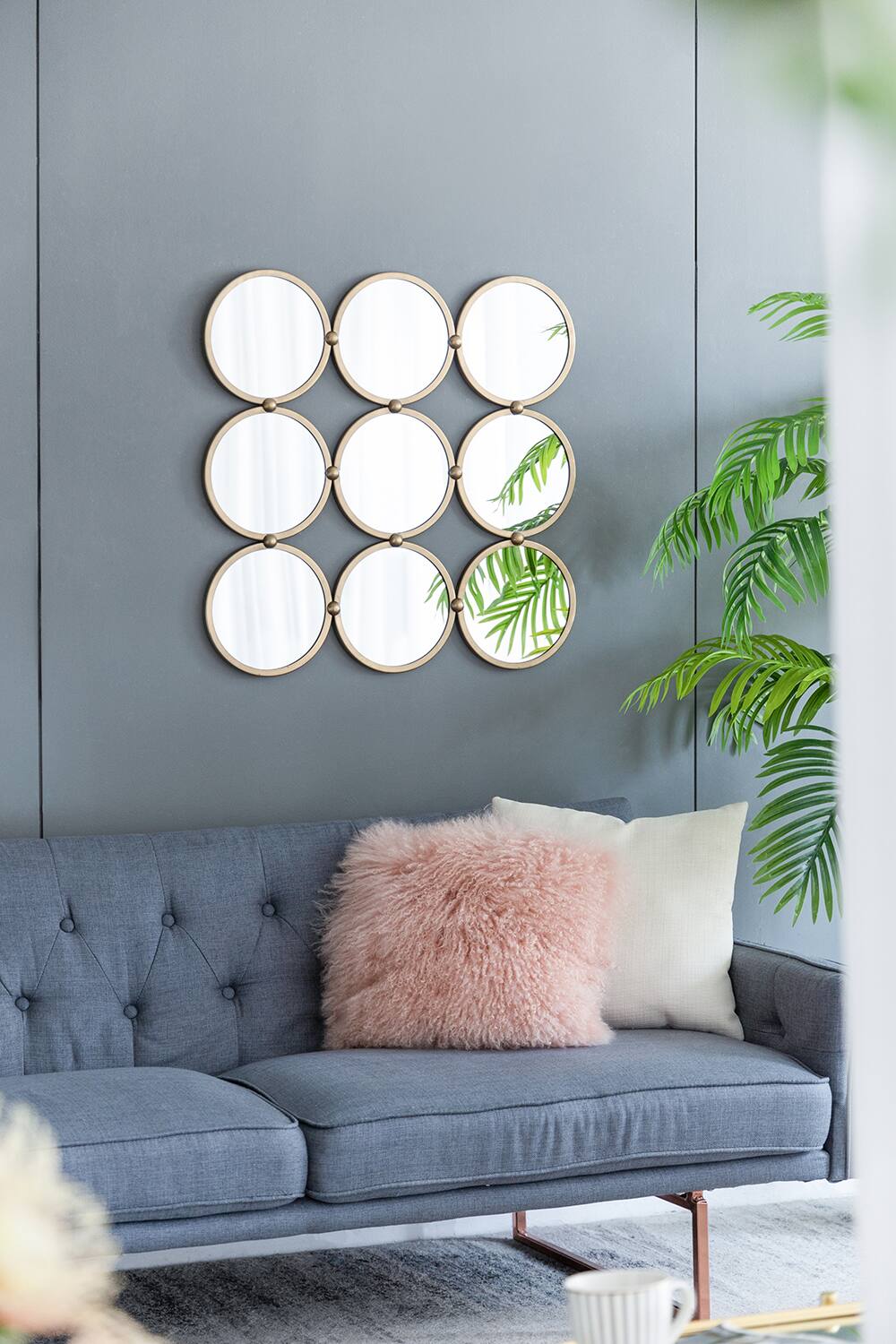 Front. TinyHomie - 27 Inch in Contemporary Decorative Mirror with Mininalist Style for Bedroom Liveroom Entryway.