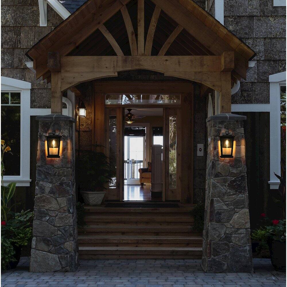 Alt View 4. Elegant Lighting - Berks 7 inch Outdoor Pendant in Black - Black.