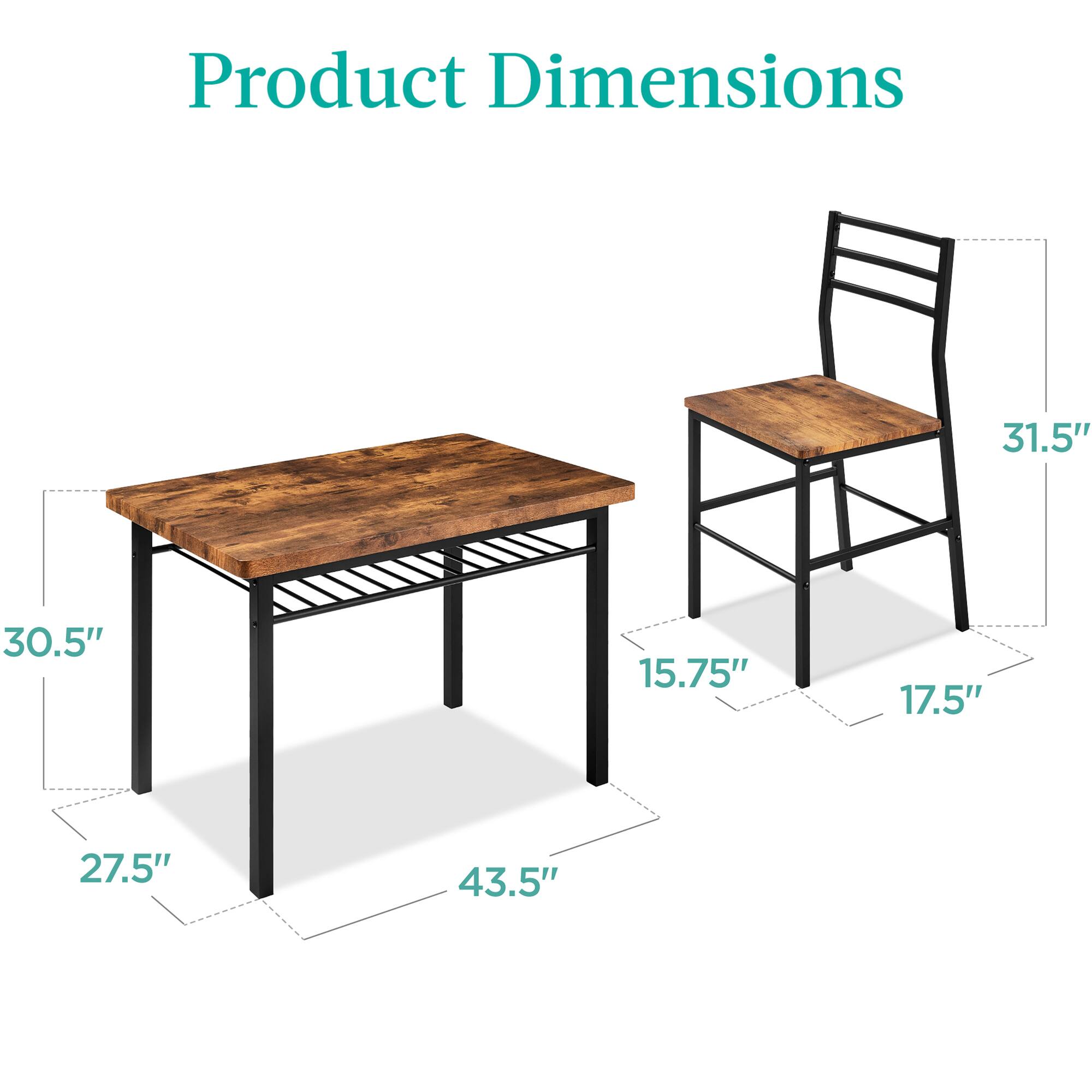 Product Dimensions: 31.5" x 30.5" x 15.75" x 17.5" x 27.5" x 43.5"