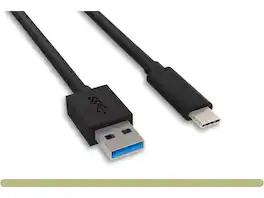 Nippon Labs - 6 inch. USB Type C 3.2 Gen 2 Male to Type A Male Cable,10G, 3A, BLACK USB Type-C to A Cable