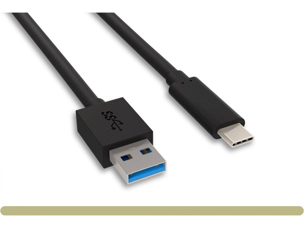 Front. Nippon Labs - Nippon Labs 6 inch. USB Type C 3.2 Gen 2 Male to Type A Male Cable,10G, 3A, BLACK USB Type-C to A Cable.
