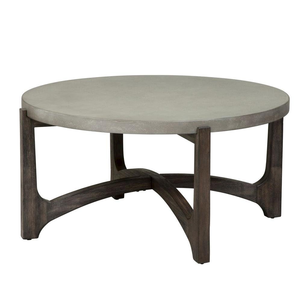 Left. Starlight Canyon Home - Brown Round Cocktail Table – Stylish Living Room Center Table for Living Room - Brown.