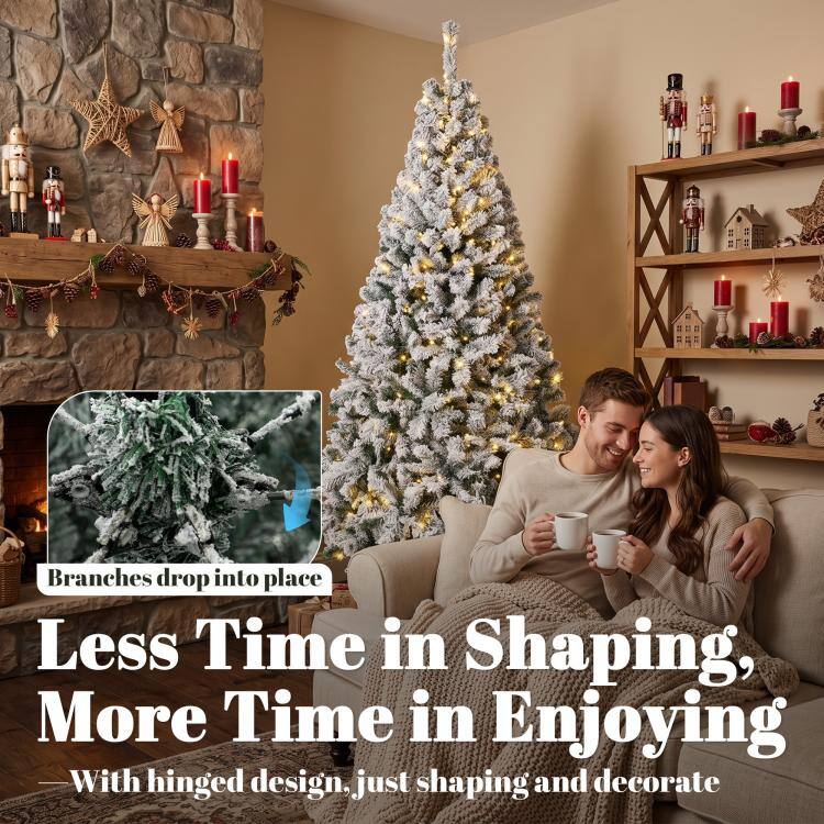 Branches drop into place  
Less Time in Shaping, More Time in Enjoying  
With hinged design, just shaping and decorate