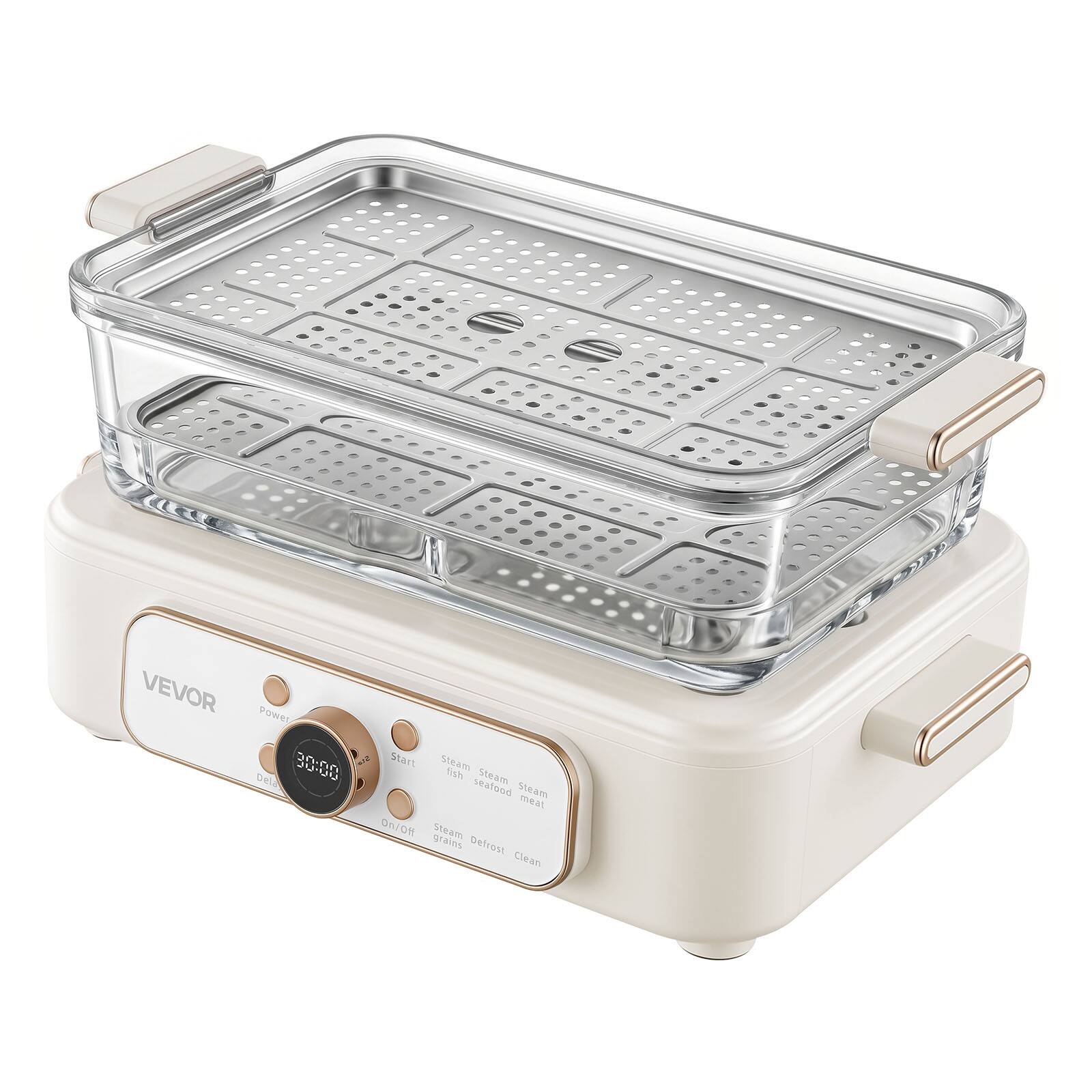 VEVOR Power 30:00 2019 Start Steam fish Steam seafood Steam meat On/Off grains Steam Defrost Clean