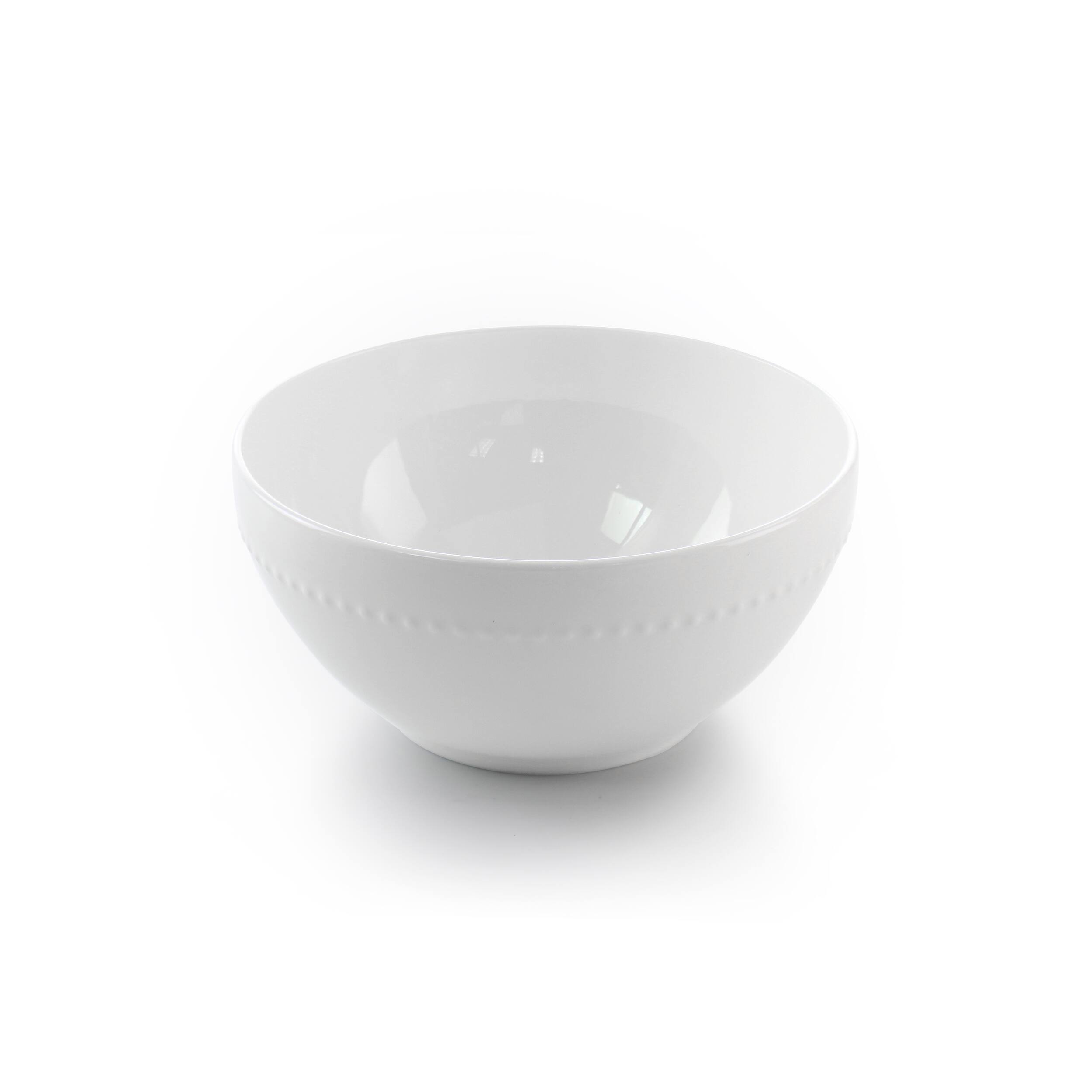 Alt View 4. Gibson - Gibson Elite 16 Piece Embossed Bone China Dinnerware Set in White - White.