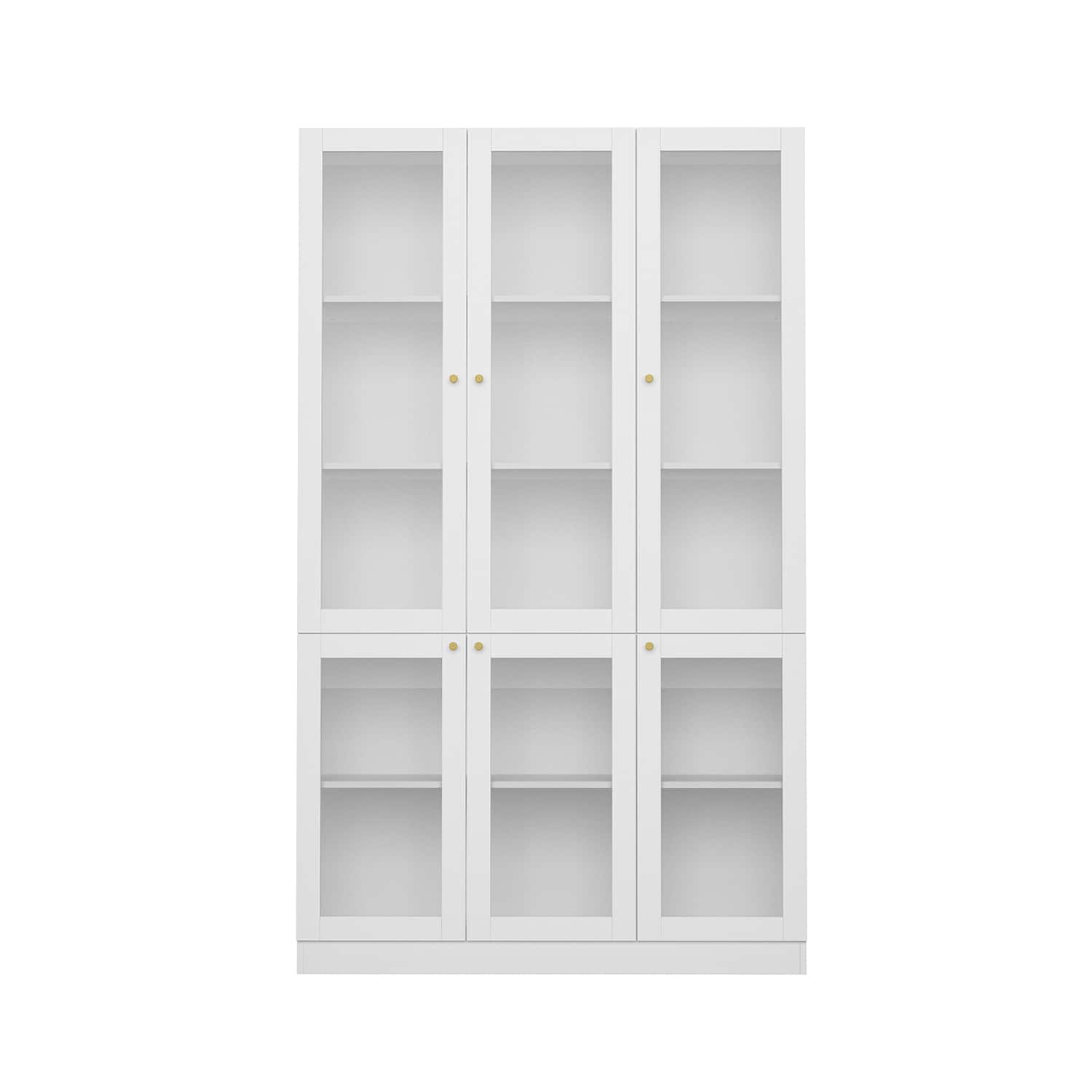 Famapy - Tempered Glass - Door Buffet: Stylish Storage for Organized Living - White