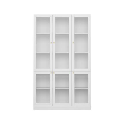 Front. Famapy - Famapy Tempered Glass - Door Buffet: Stylish Storage for Organized Living - White.